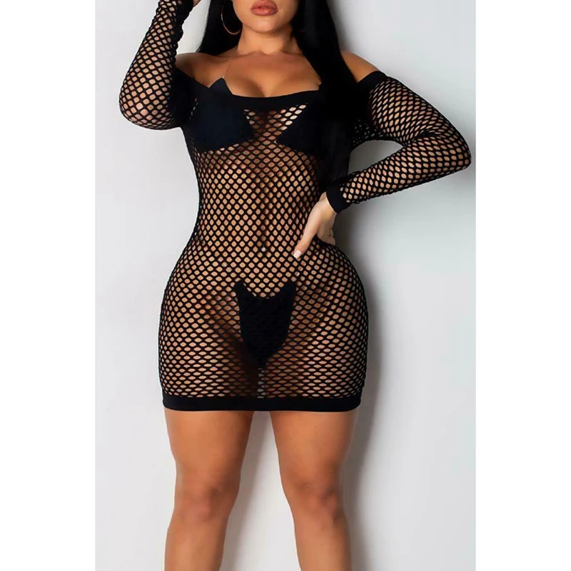 

Women Fishnet Bikini Cover Up Swimwear Swimsuit Beachwear summer Mini Dress New Swimwear Bathing Suit Beach