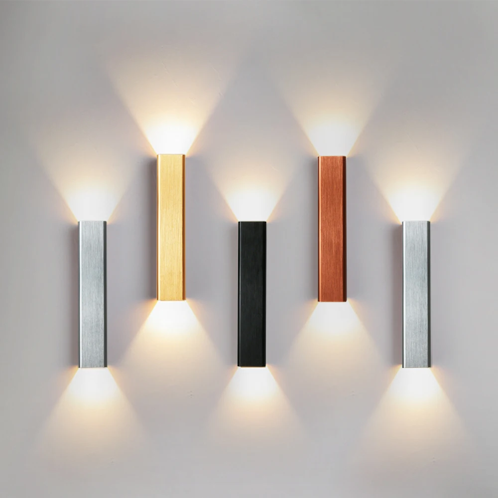 Lámpara LED de pared interior de 12W y 18W, apliques de iluminación para el hogar de aluminio modernos, decoración para dormitorio, sala de estar, pasillo, luz LED de pared