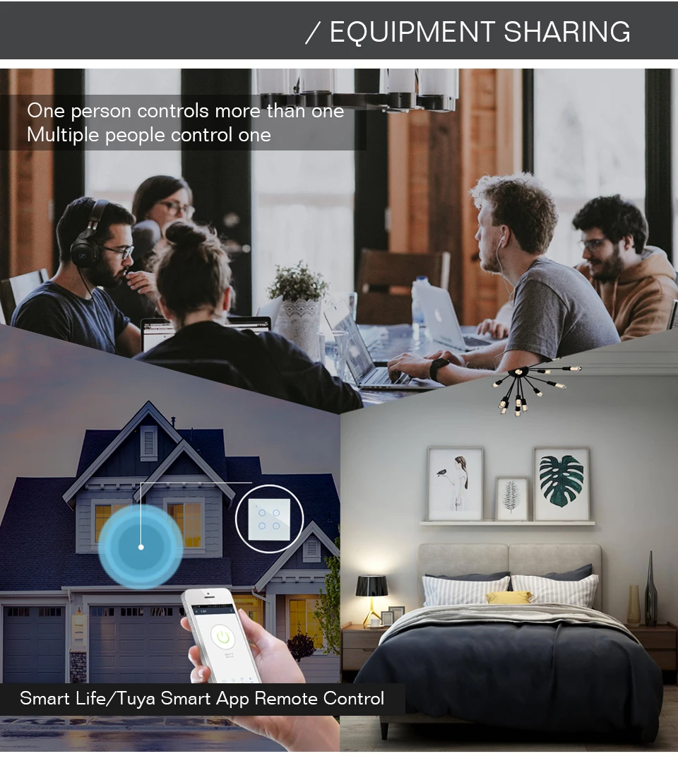 Wifi Wall Touch Sensitive Switch Remote Control 1 2 3 4 Gang Wireless Led Light Smart Touch Screen Switch Glass EU UK Standard (7)