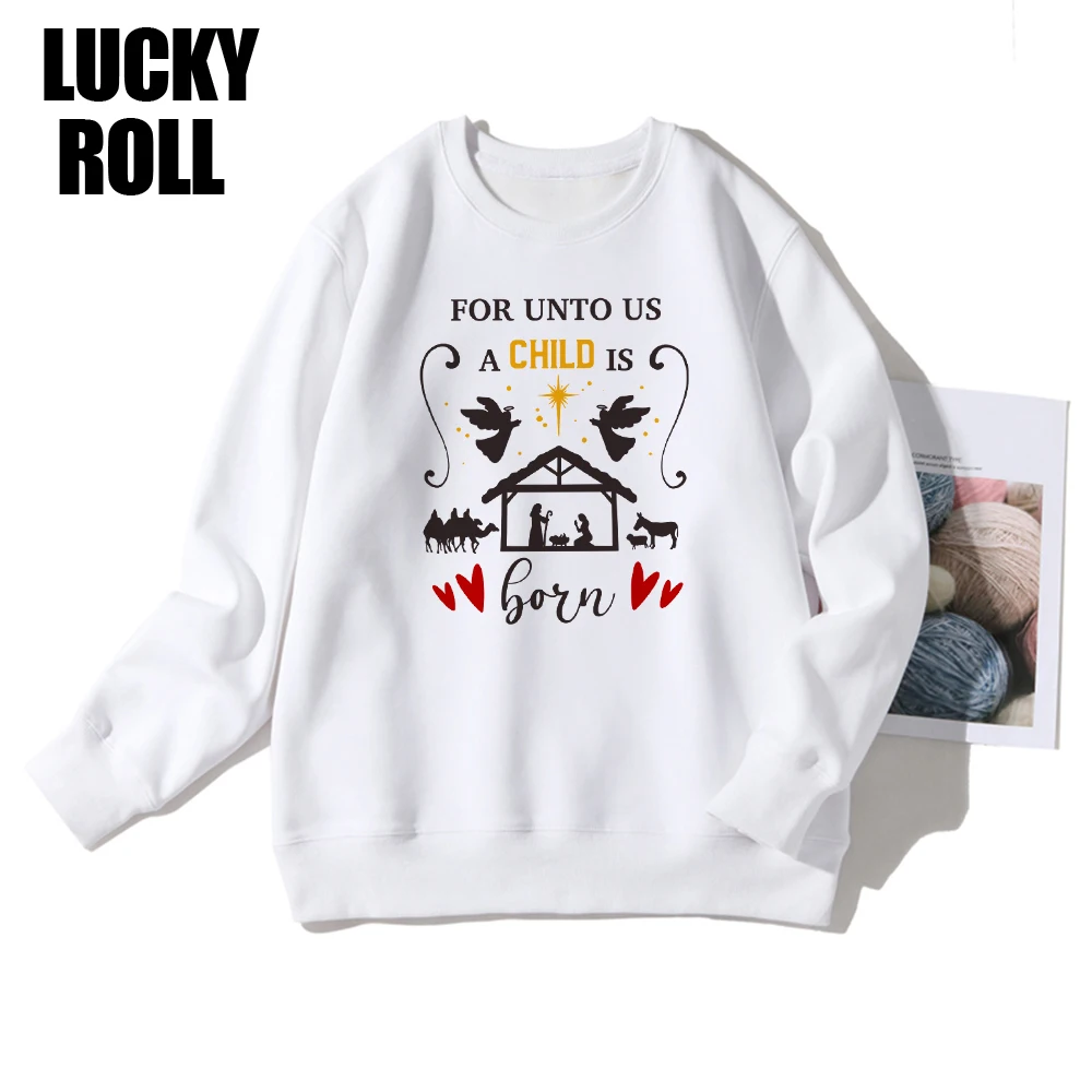 

LUCKYROLL Christmas Origin Trendy Hoodies Winter Clothes Women Sweatshirt Pullover Long Sleeve 2020 Designer Crop Tops Elegant