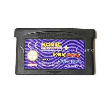 

2 Games in 1 - Sonic Advance + Sonic Battle Video Game Cartridge Console Card for Nintendo GBA Series Consoles EU Sticker