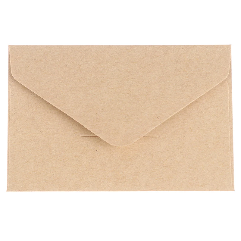 20Pcs/Set Classical Kraft Blank Mini Paper Window Envelopes Wedding Invitation Envelope Gift Envelope