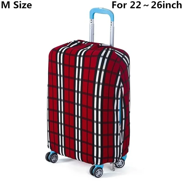 Дорожный Чехол для багажа, защитный чехол, чехол на колесиках, утолщенный, эластичный, с принтом, для путешествий, для багажа, пылезащитный чехол, подходит для 18-30 дюймов - Цвет: lattice22to26inch