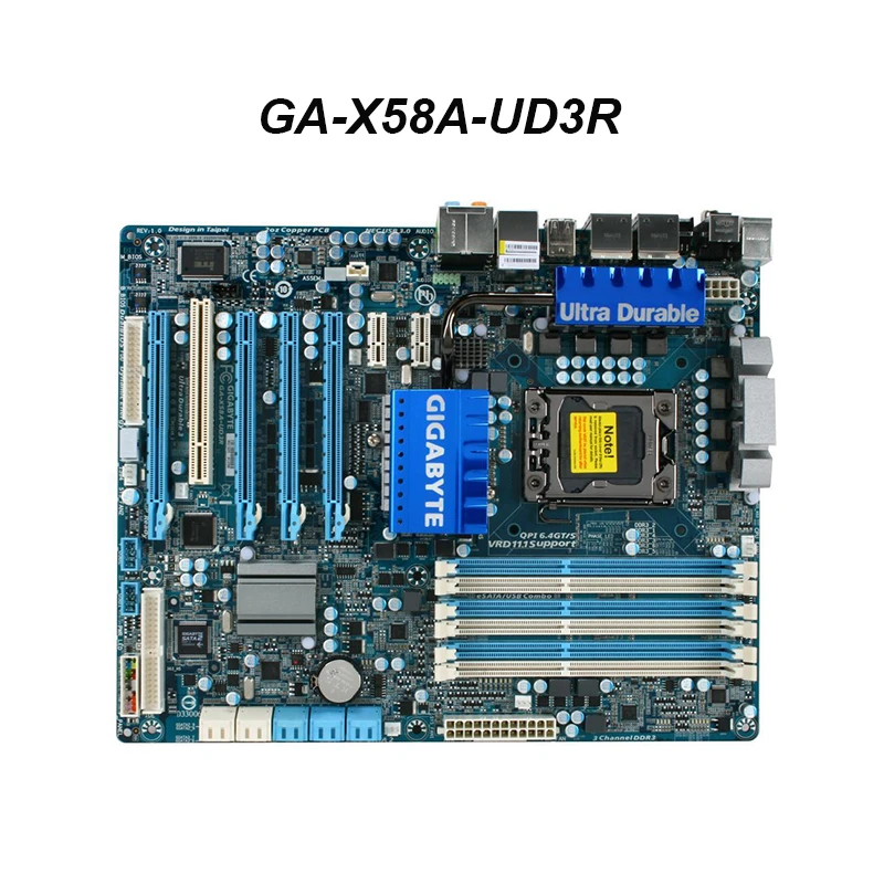 For Gigabyte GA-X58A-UD3R Intel LGA 1366 DDR3 24GB USB3.0 X58A-UD3R X58 Desktop Mainboards Support L5639 L5520 | Компьютеры и офис