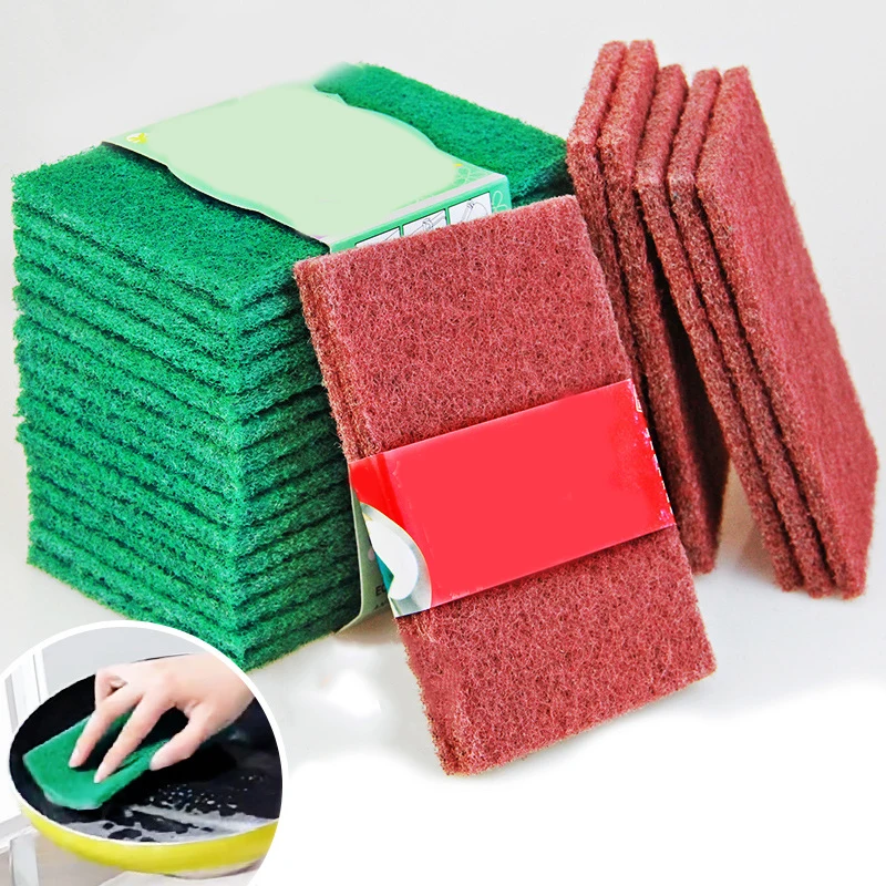 

Cleaning Scouring Pads Cleaning Cloth Nylon Emery Scrubbers Pad Dish Scrubber Household Scrub Pads for Kitchen Stove Top Cleaner