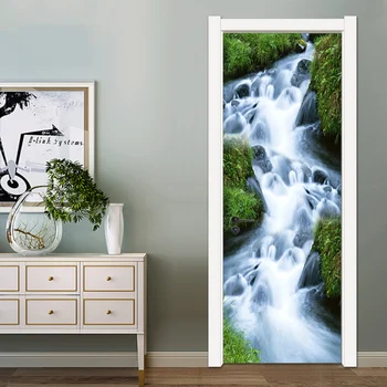 

Door Decor Stickers 3D Wall Mural Removable Self-adhesive l DIY Decals Wallpaper For Home Decorative