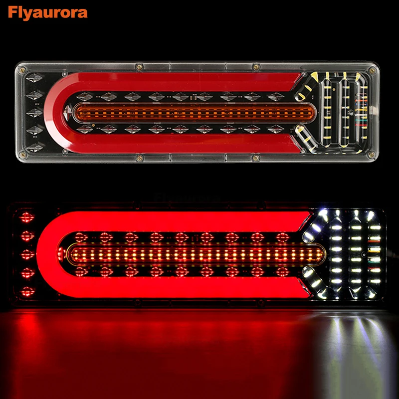 

Universal Truck Rear Taillight Led Trailer Taillights 24V Flow Steering Brake Reversing Traffic FogLamp Caravans UTE Campers ATV