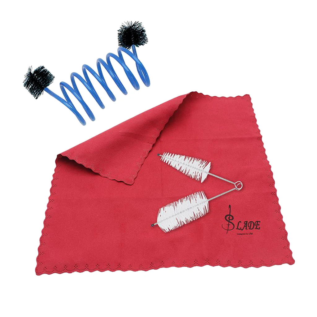 1 Set Trumpet Cleaning Tool - Mouthpiece/Value/Flexible Brush Cleaning Cloth