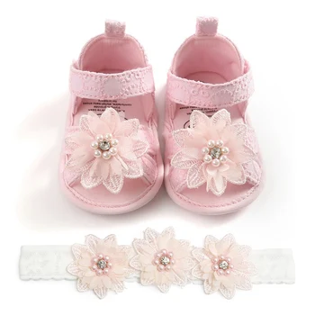

New Summer Baby Girl Flower Sandals Newborn Baby Girl Fashion Shoes Holiday Anti-Slip Crib Shoes Infant Prewalkers 0-18M