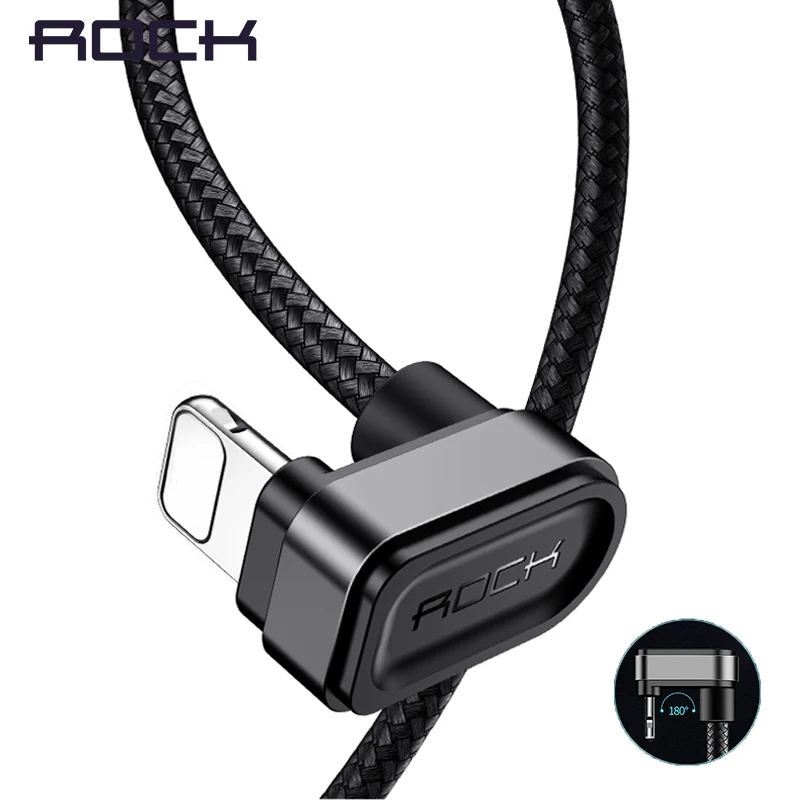 ROCK u образный игровой кабель для освещения USB iPhone X 8 7 6 провод быстрой зарядки