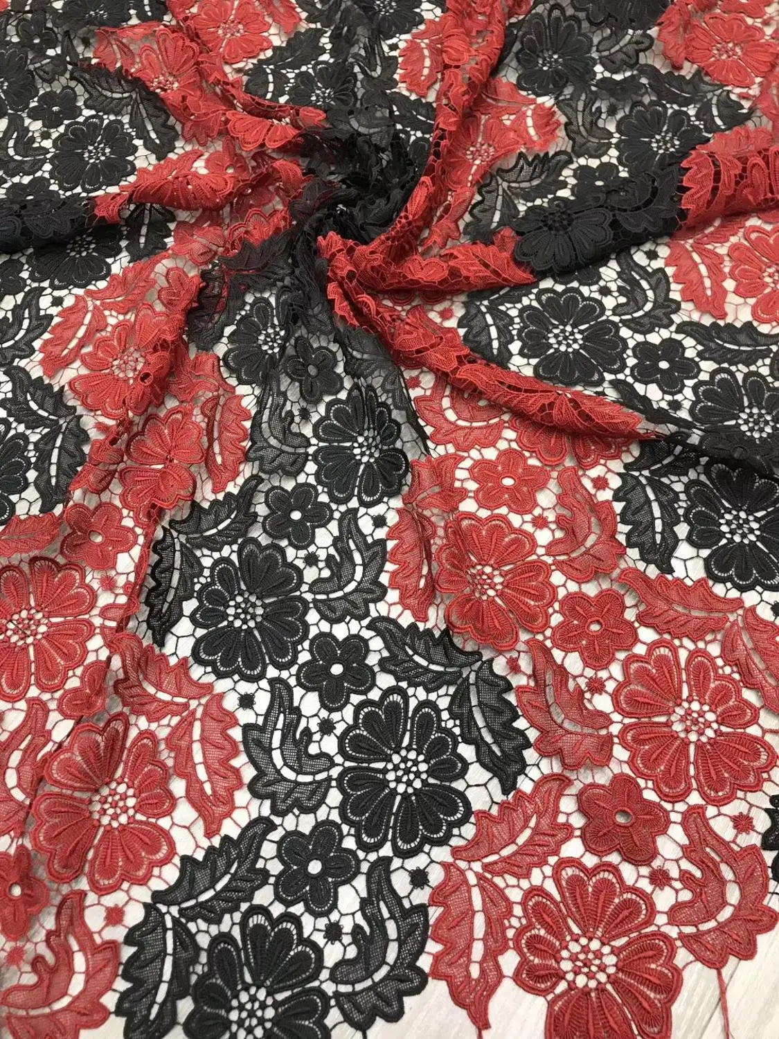 

red color lace nigerian lace fabrics george 2019 Latest Cord lace guipure lace fabric lurex latest african laces 2018 HL216-5