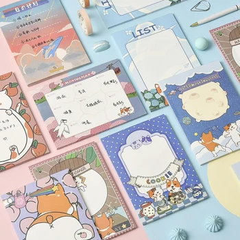 

1 Pcs Cartoon Animal Corgi Dog Cat Diary Memo Pads To Do List Weekly Daily Planner Notepad School Office Supply Stationery Gift