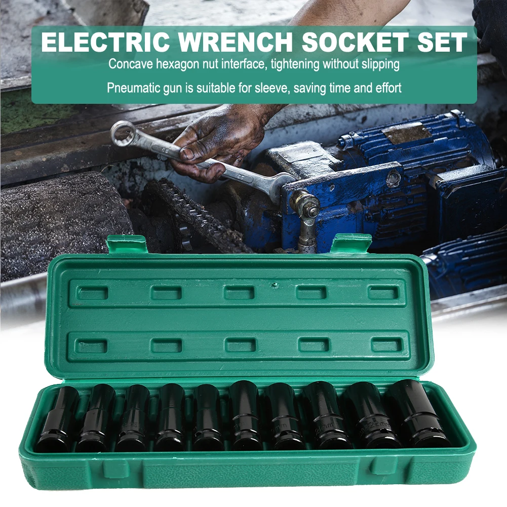 10pcs Electric Wrench Sleeve Sets Screwdriver Hex Socket Head Kits