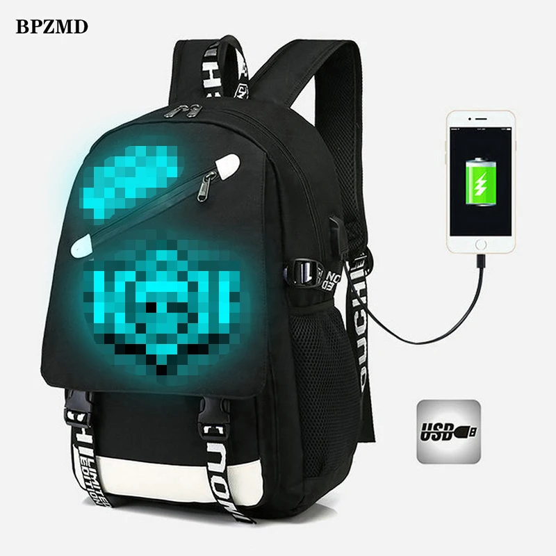 Подростковый рюкзак для мальчиков и девочек, светящиеся школьные сумки, Многофункциональный водонепроницаемый рюкзак для ноутбука, студенческий рюкзак - Цвет: CG5253