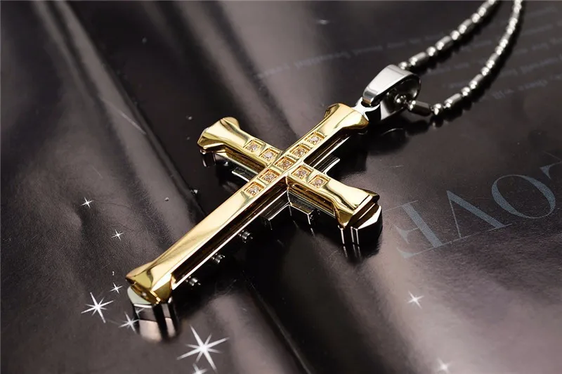 2021 Fashion New Black Rectangle Pendant Necklace Men Trendy Simple Stainless Steel Chain Men Necklace Jewelry Gift