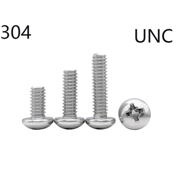 

UNC 5/16-18 pitch thread 304 stainless steel pan round head cross drive Length 1/2 5/8 3/4 1 1-1/4 1-1/2 2 inch