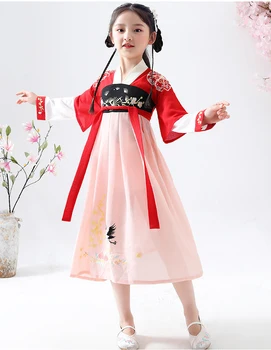 

Hanfu Chinese style girl Clothe original child baby improved full chest under skirt super fairy dress Performance Acting Costume