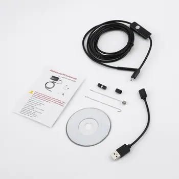 

2M 5.5mm Lens Endoscope Waterproof Inspection Borescope with 6 LED for Android Focus Camera Lens USB Cable Waterproof Endoscope
