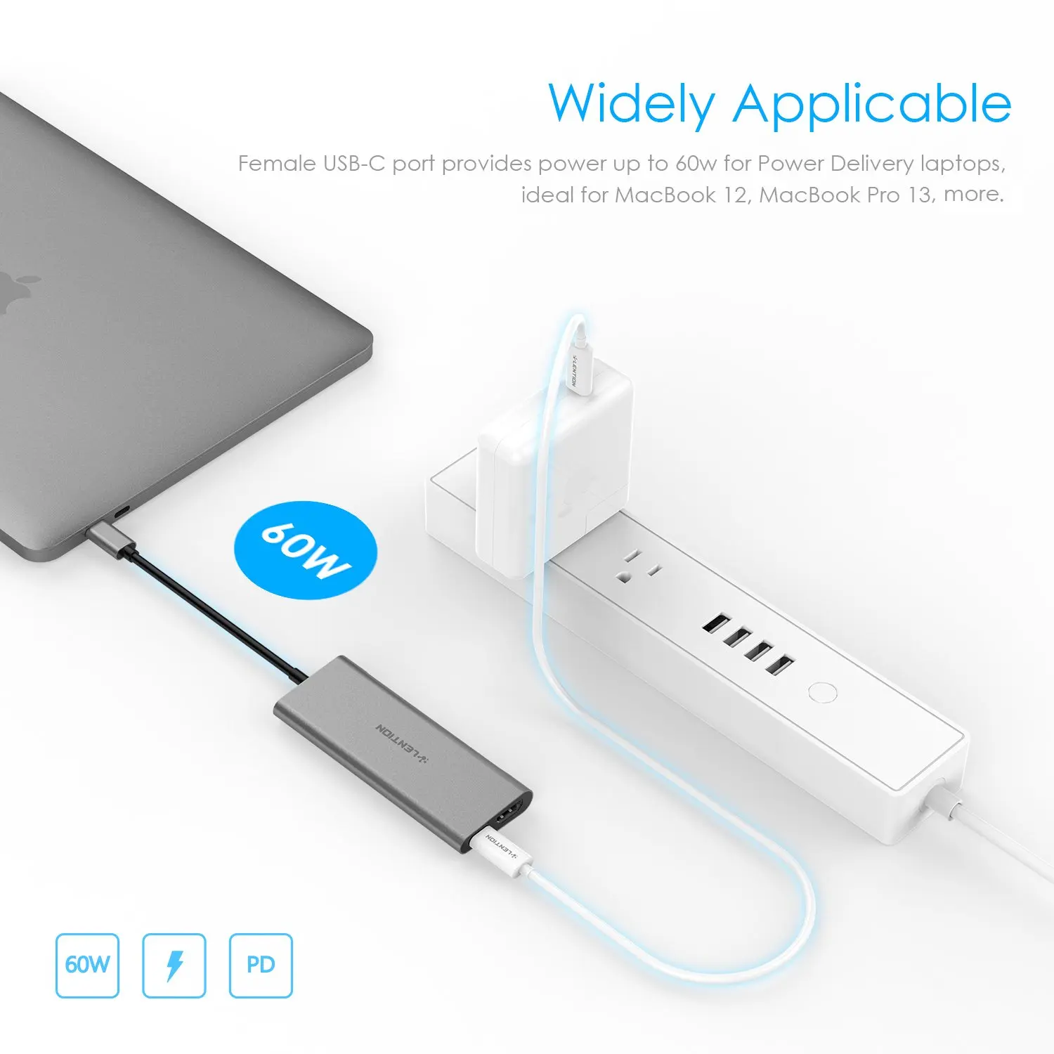 USB C Multi Port Hub with 4K HDMI Output 4 USB 3 0 Type C Charging 5