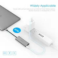c c hub multi USB-C Multi-Port Hub עם פלט HDMI 4K, 4 USB 3.0, סוג C טעינה מתאם MacBook Pro תואם 13/15 (נמל Thunderbolt 3) (5)