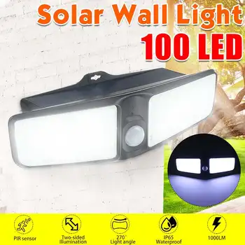 

Newest LED Solar Light Double Head PIR Motion Sensor Lamp Waterproof IP65 Outdoor Garden Solar Wall Lamp Dorpshiping