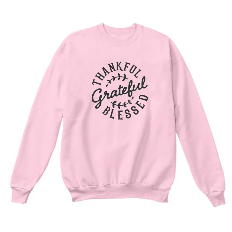 Thankful Grateful Blessed sweatshirts Christian baptism Inspirational unisex funny religion cotton