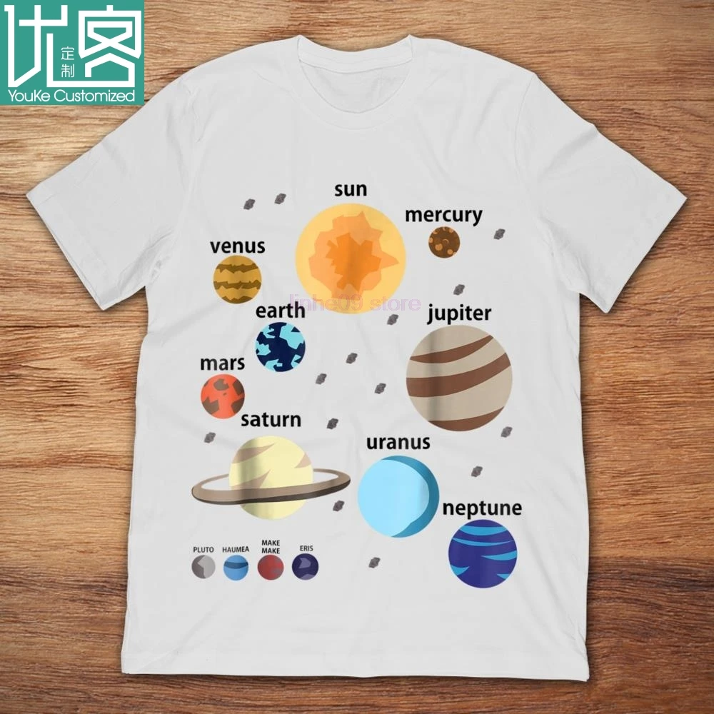 

2019 Brand Solar System Planets Sun Venus Mercury Earth Jupiter Mars men t-shirt