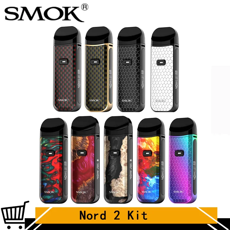 Оригинальный набор SMOK Nord 2 Vape 1500 мАч 4 5 мл картридж об/мин сетка 0.4ohm DC 0.8ohm MTL катушка
