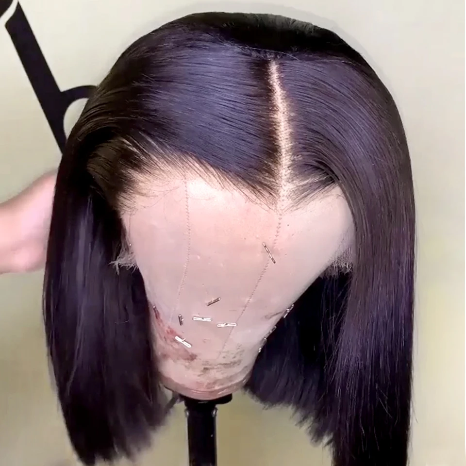 150-Lace-Front-Human-Hair-Wigs-Straight-Short-Bob-Wig-For-Women-Natural-Black-Remy-Brazilian (1)