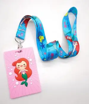 

10pcs Ariel Credit Card Holders Bank Card Neck Strap Card Bus ID holders Identity badge with lanyard key chains
