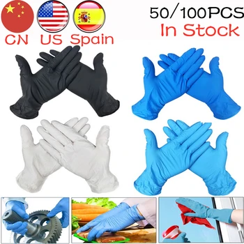 

10/50/100 PCS 5 Color Disposable Gloves Latex Dishwashing/Kitchen/Rubber/Garden Gloves Universal For Left Right Hand