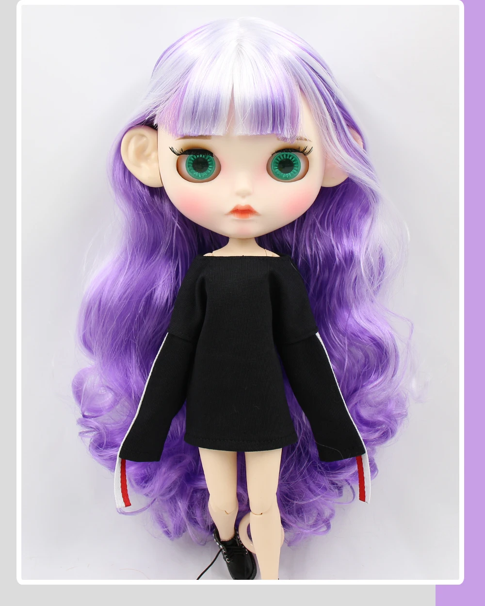 Martha - Magnum Custom Neo Blythe Doll with Multi-color hair, White skin & Matte Pouty Face 3