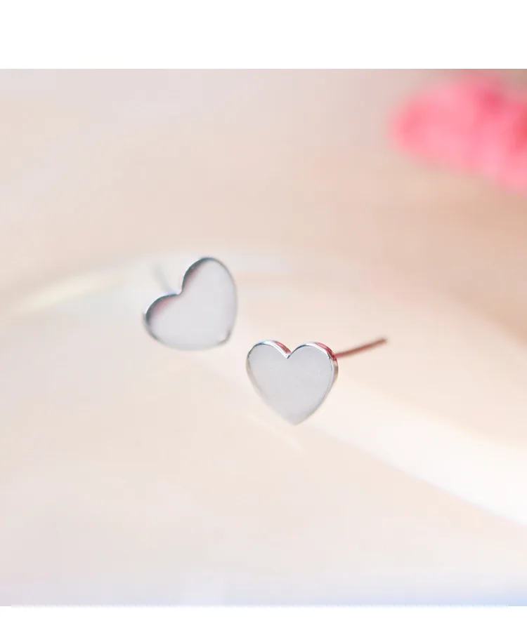 XIYANIKE 925 серебро Горячая Мода гипоаллергенно сердце-серьги-гвоздики в форме серьги для женщин влюбленных Простые Ювелирные изделия ручной работы