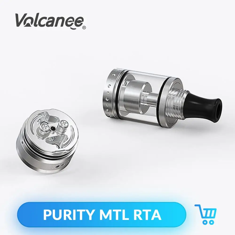 

Volcanee PURITY MTL RTA Tank Atomizer Rebuildable Single Coil 2.0ml Capacity Airflow Control Vaper for 510 Thread Box Mod