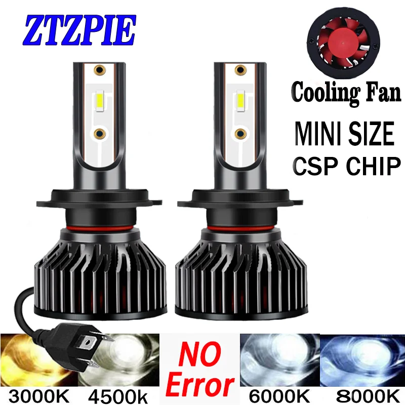 ZTZPIE 80 Вт 12000LM 6500K белый 9005/HB3 9006/HB4 H3 H1 H8 H7 H4 H11 H9 мини светодиод машины фары супер