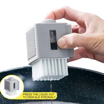 

Soap Dispensing Palm Brush Cleaning Brushes Dish Washing Soap Dispenser Dish Washing Brush Set Kitchen Clean Accessories