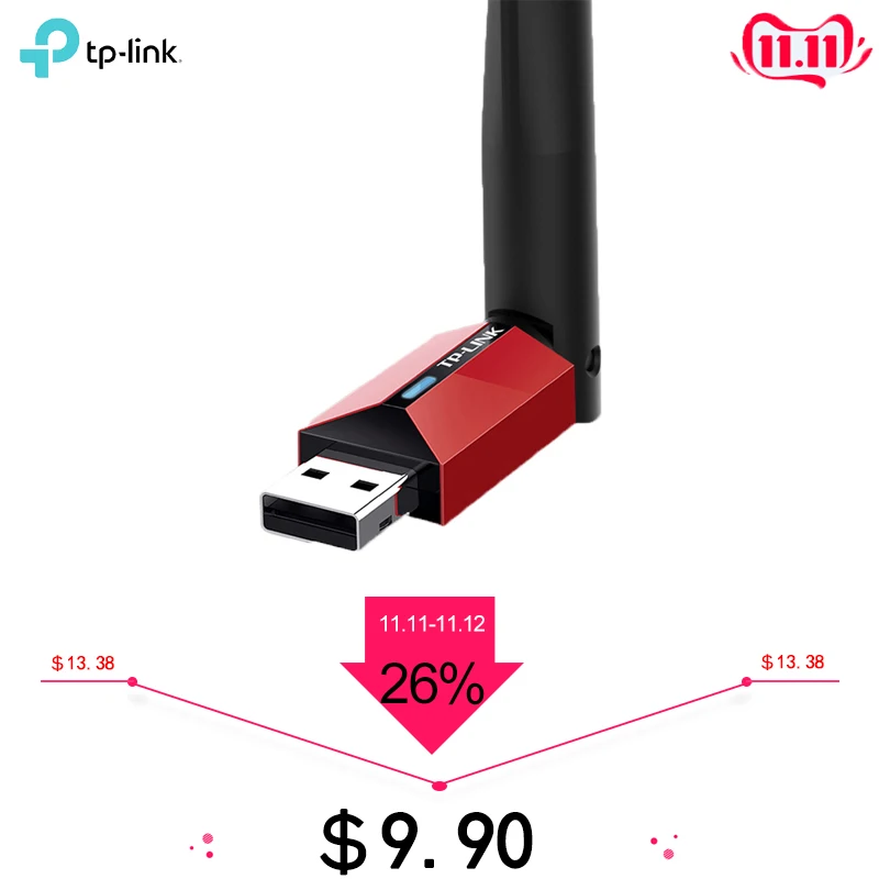 Беспроводной мини адаптер Wi Fi WN726N 150 Мбит/с приемник USB с высоким коэффициентом