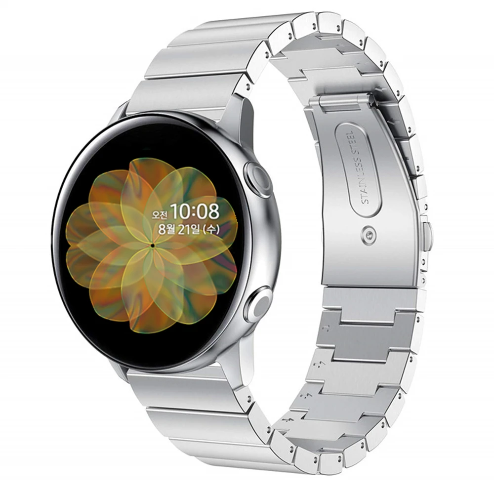 Ремешок для часов galaxy watch active 2 40 мм 44 мм 20 мм 22 мм из нержавеющей стали для часов samsung galaxy watch 46 мм/браслет gear s3
