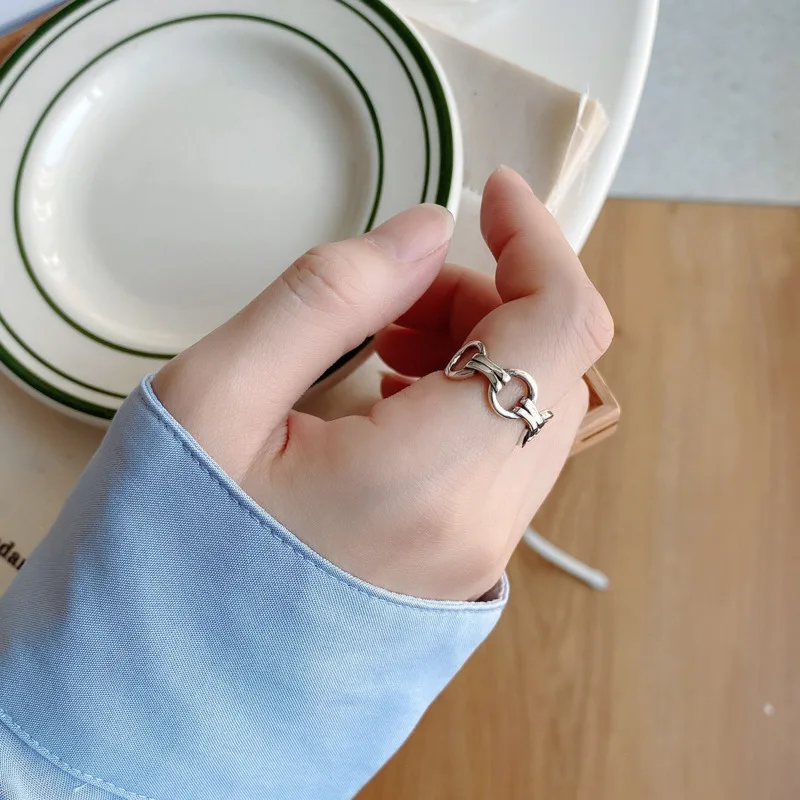 

Sterling Silver Ring Gifts For Women Boho Gothic Resizable Bague Femme Argent 925 Party Trendy Statement Anneau Fashion Jewelry