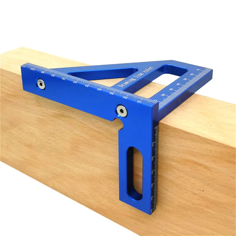 Woodworking Square Protractor Aluminum Alloy Miter Triangle Ruler High Precision Layout Measuring Tool for Engineer Carpenter |