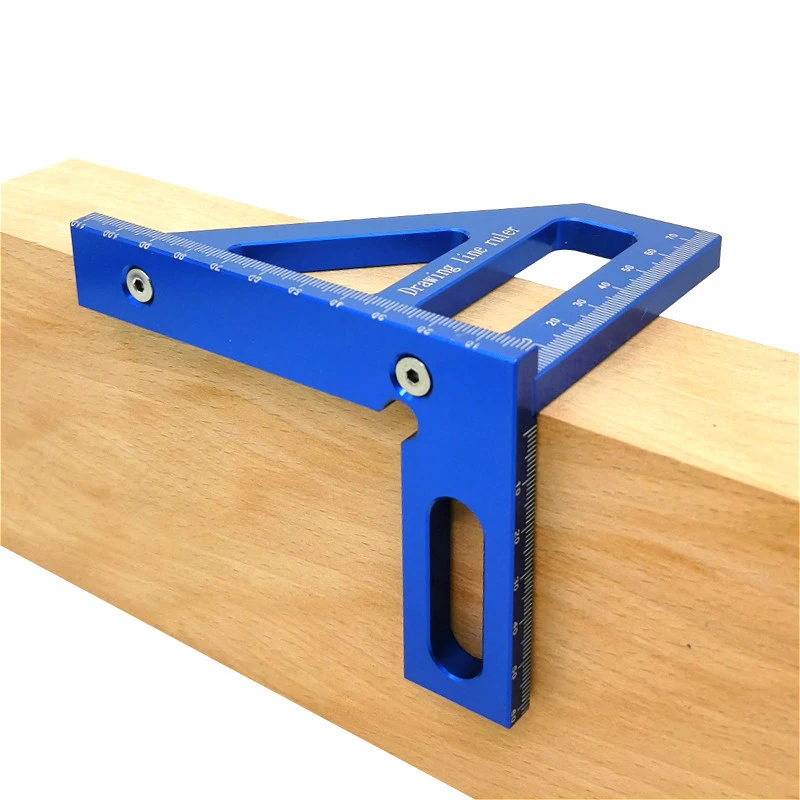 Woodworking Square Protractor Aluminum Alloy Miter Triangle Ruler High