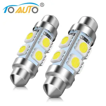 

2pcs C5W C10W Canbus LED Festoon 36mm 41mm LED Bulbs Car Interior Reading Light License Plate Auto Lamp 12V 6000K White