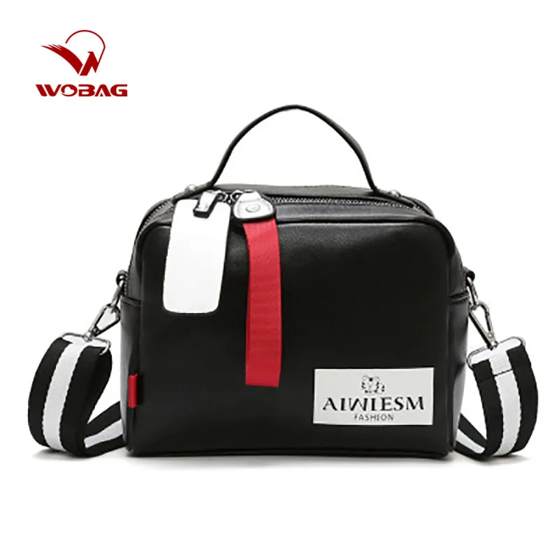 

Women Luxury PU Leather Handbag Striped Wide Shoulder Strap Portable Messenger Bag Fashion Pillow Tote