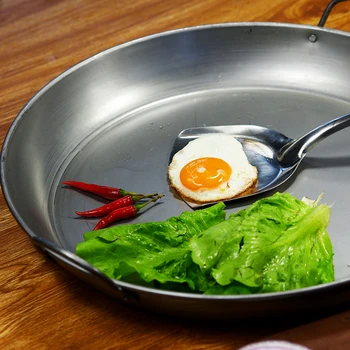 

Uncoated pan grab cake nonstick pan old style household fried bun pancake iron plate grill roasting pot