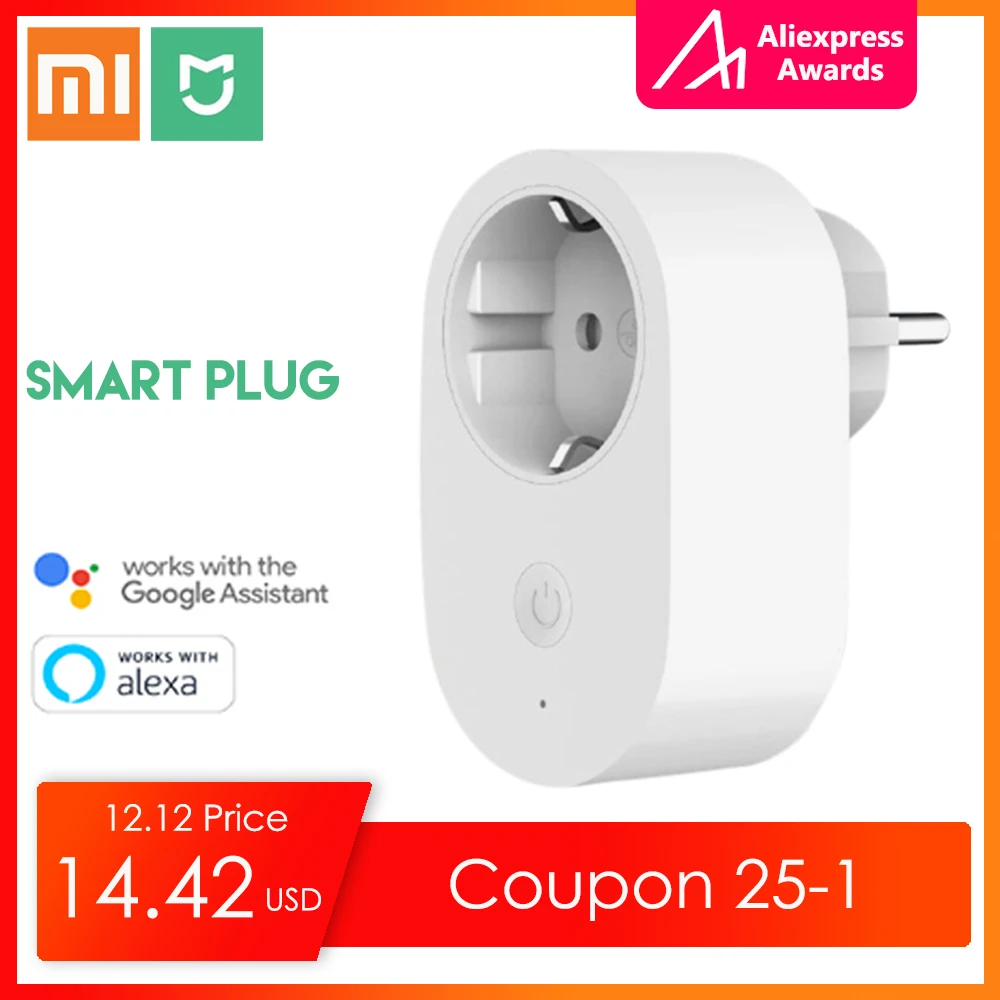Tanie Oryginalna inteligentna wtyczka WiFi Xiaomi współpracuje z asystent google Alexa