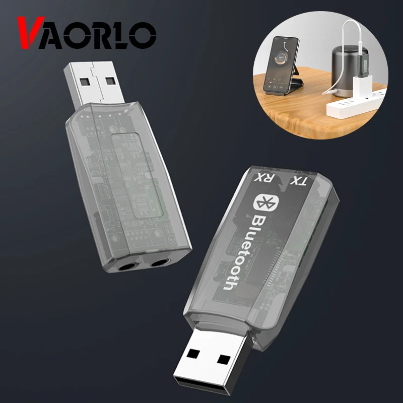Автомобильный беспроводной аудиоадаптер VAORLO Bluetooth приемник-передатчик 5 0 2 в 1 USB 3