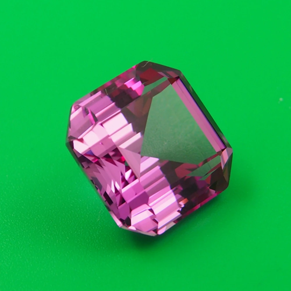 15*15mm 1 Piece /alot 20 carat Top Quality Lab Pink Sapphire ring Loose Gemstone for BIY Ring making