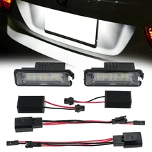 Becinsee – lampe LED pour plaque d'immatriculation, ampoules pour VW Golf/GTI MK4 MK5 MK6 MK7 pour Porsche Cayman 987 911 Carrera 996 997 