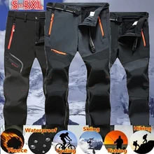 

Men Winter Belt Softshell Fleece Waterproof Fish Camp Hike Trek Climb Ski Hunt Tactical Army Military Pants Outdoor Trousers 5XL