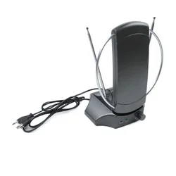 Indoor Standing Amplified TV Antenna Telescoping Rabbit Ears Digital HDTV Antenna with Plug Indoor Standing Amplified TV Antenna Telescoping Rabbit Ears Digital HDTV Antenna with Plug